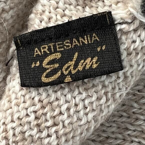 Artesania‎ Edm Peruvian Alpaca Wool Full Zip Hooded Sweater Southwestern Sz M - Picture 10 of 14